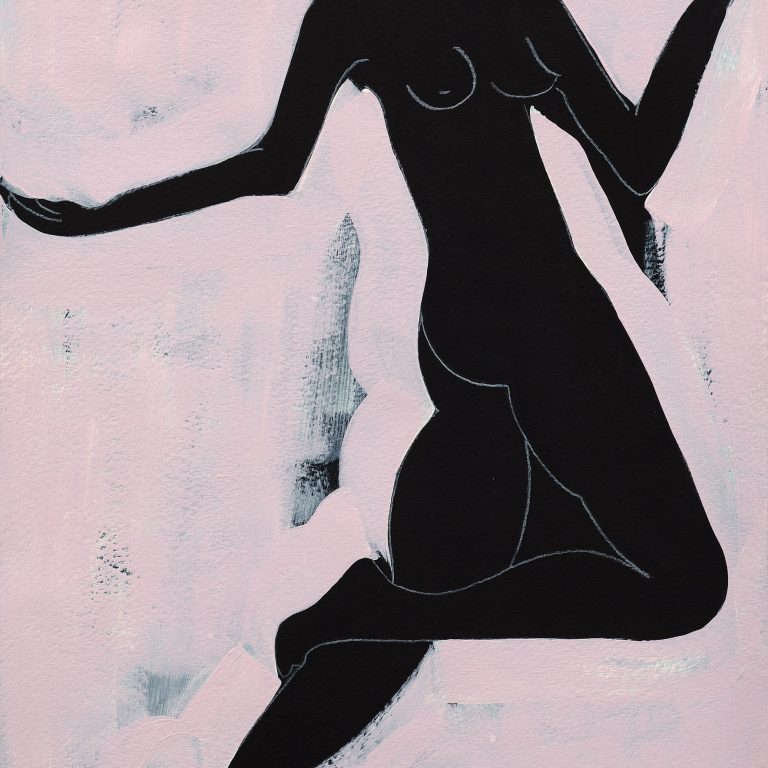 Jane Dickins_Flight from Apollo_2025_Acrylic and pencil on paper_42x30cm - Jane Dickins (1)